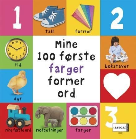 Mine 100 første farger, former, ord