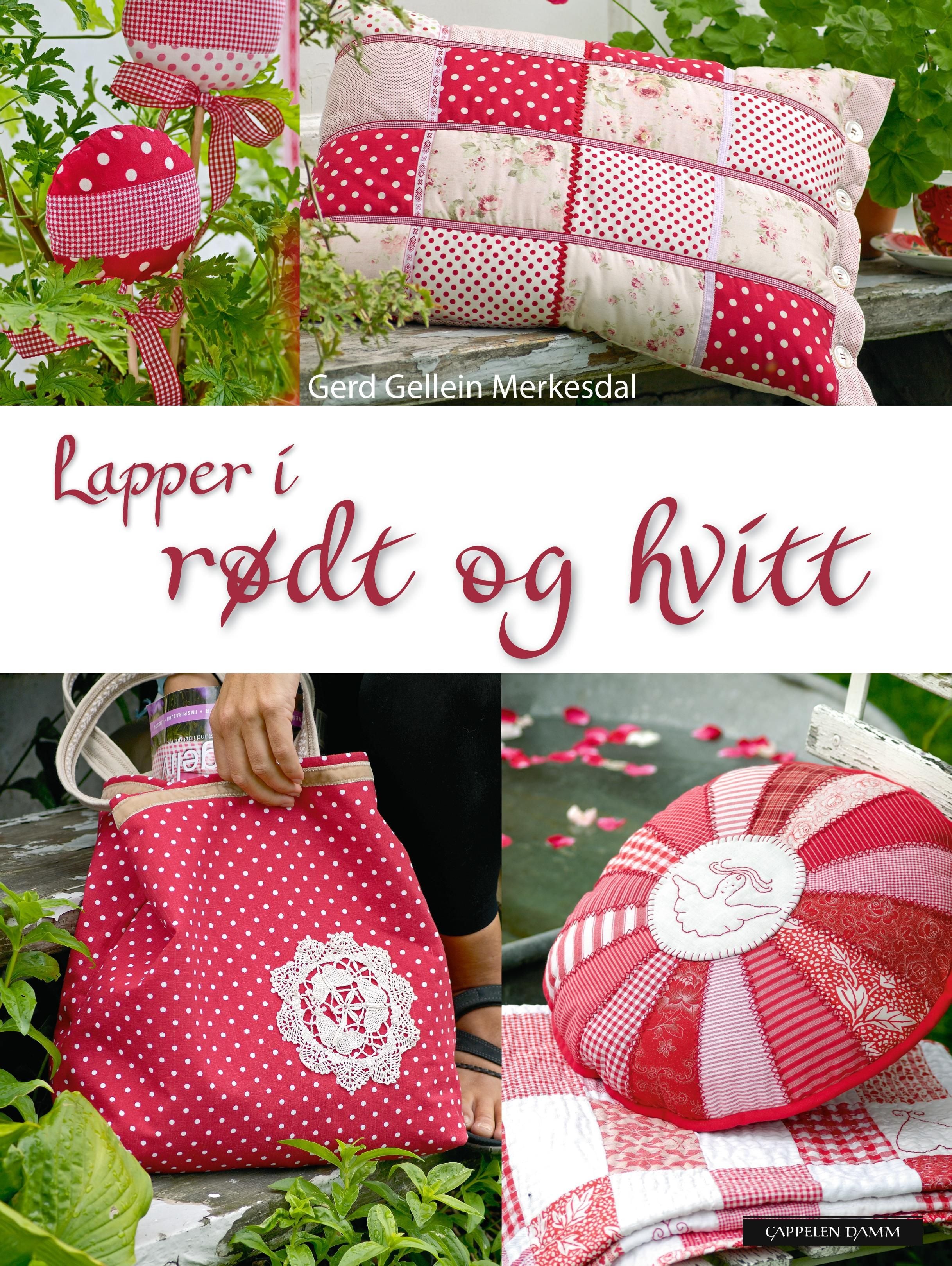 Lapper i rødt og hvitt