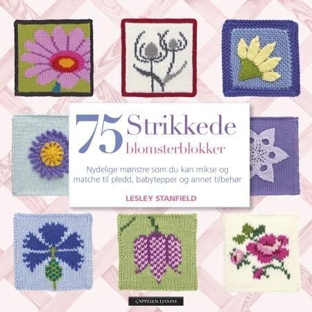 75 strikkede blomsterblokker