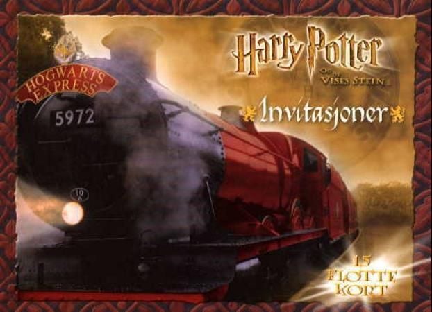 Harry Potter og de vises stein. 15 invitasjonskort med bilder fra filmen