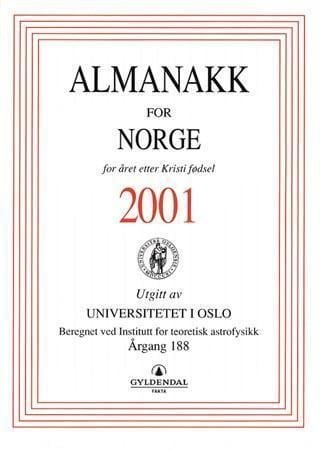 Almanakk for Norge 2001