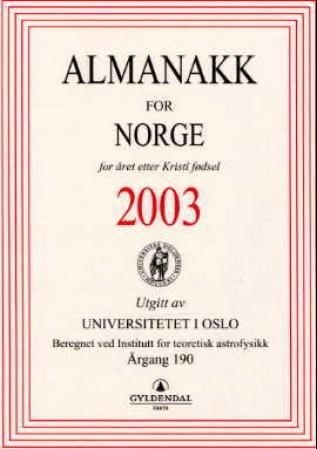 Almanakk for Norge 2003