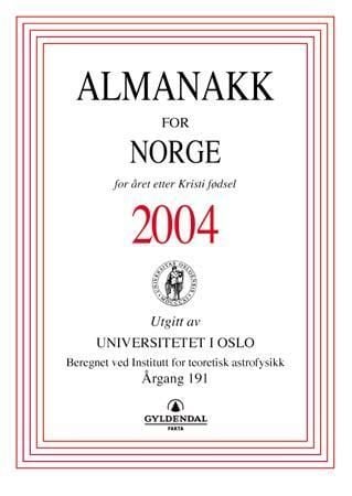Almanakk for Norge 2004