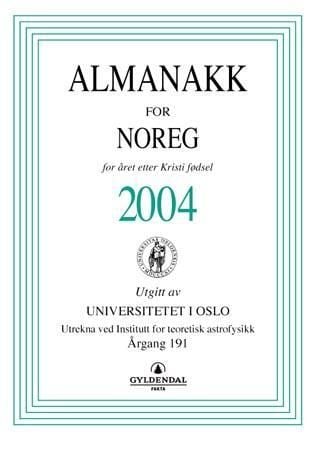Almanakk for Noreg 2004