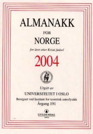Almanakk for Norge 2004. 10 ex