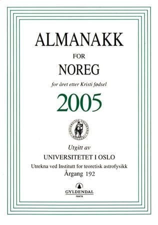 Almanakk for Noreg 2005