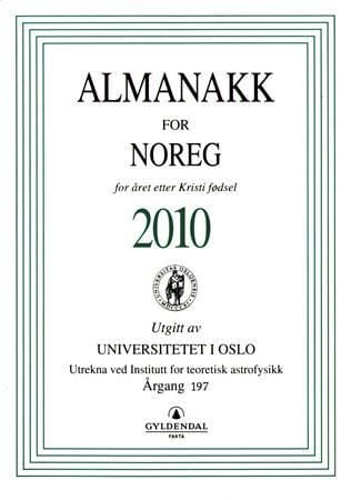 Almanakk for Noreg 2010
