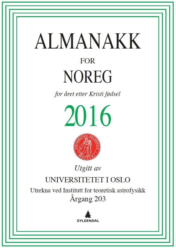 Almanakk for Noreg 2016
