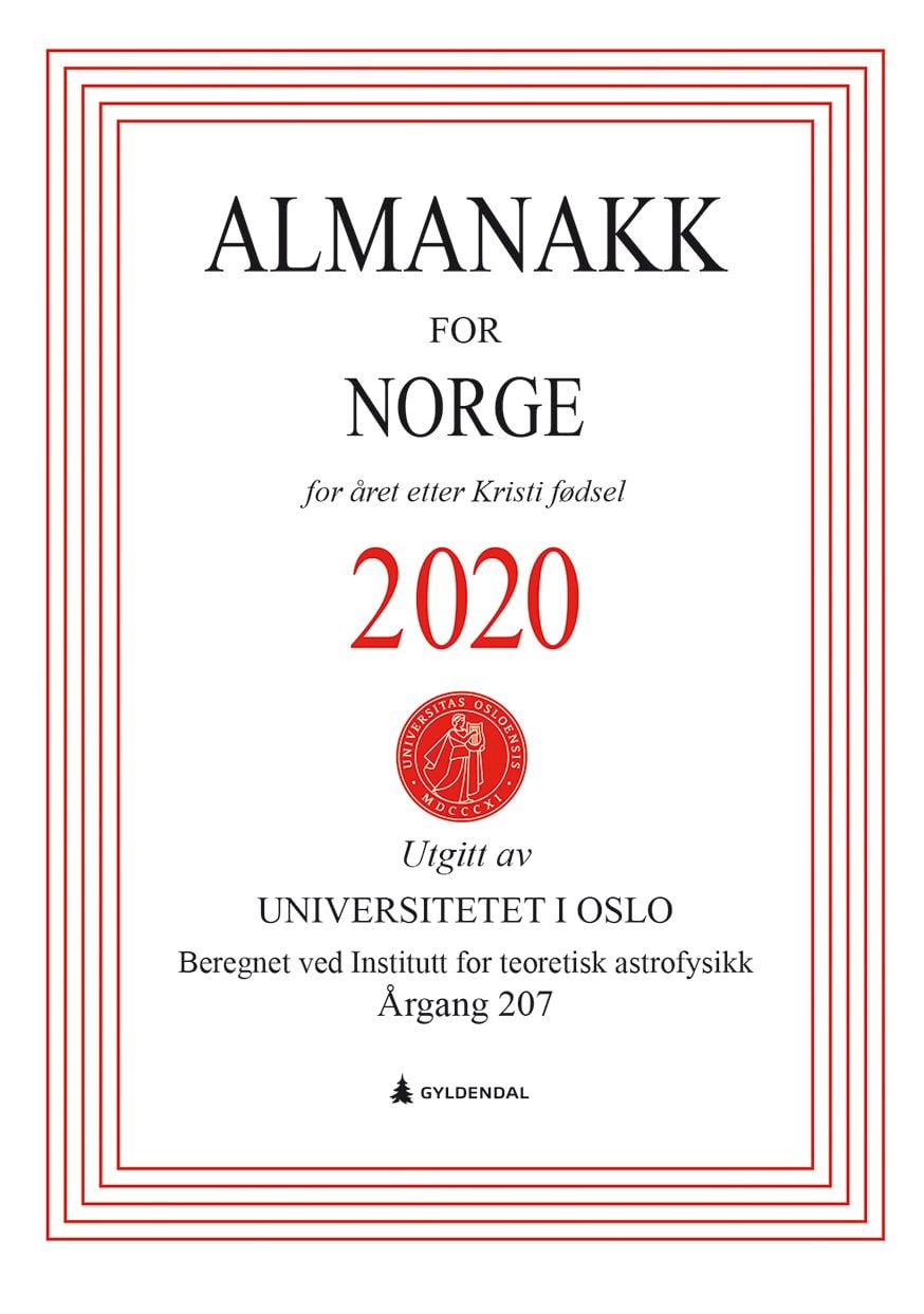 Almanakk for Norge 2020