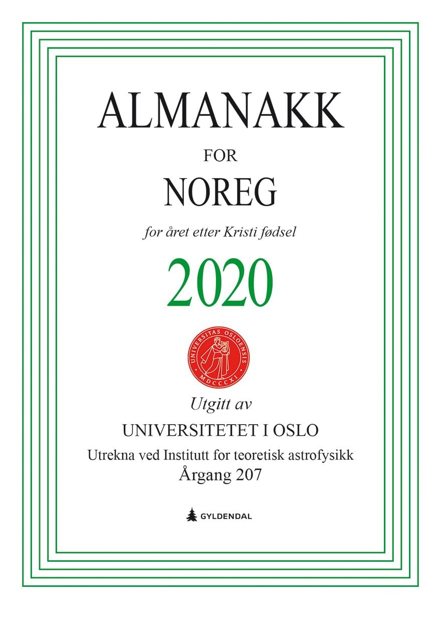 Almanakk for Noreg 2020