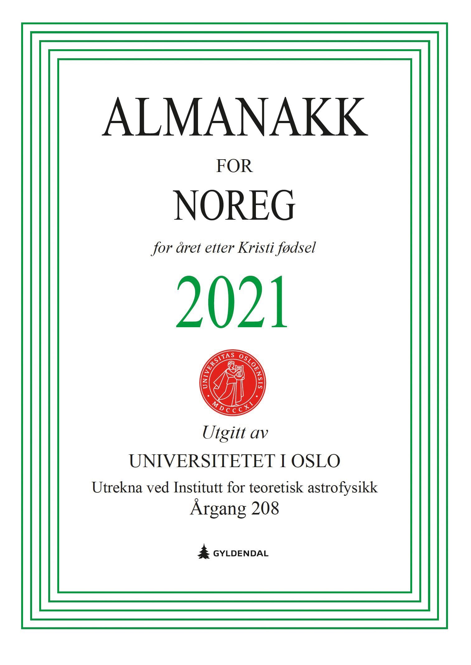 Almanakk for Noreg 2021