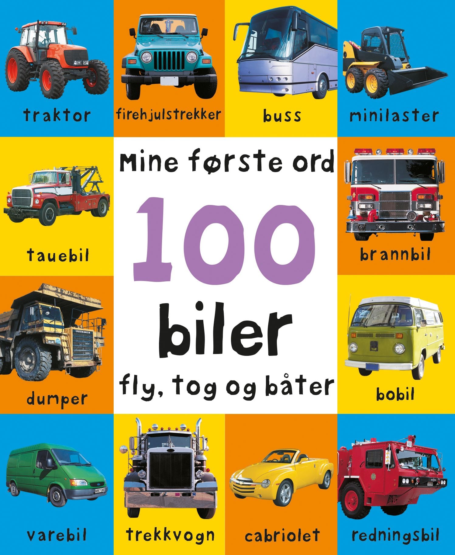 100 biler, fly, tog og båter