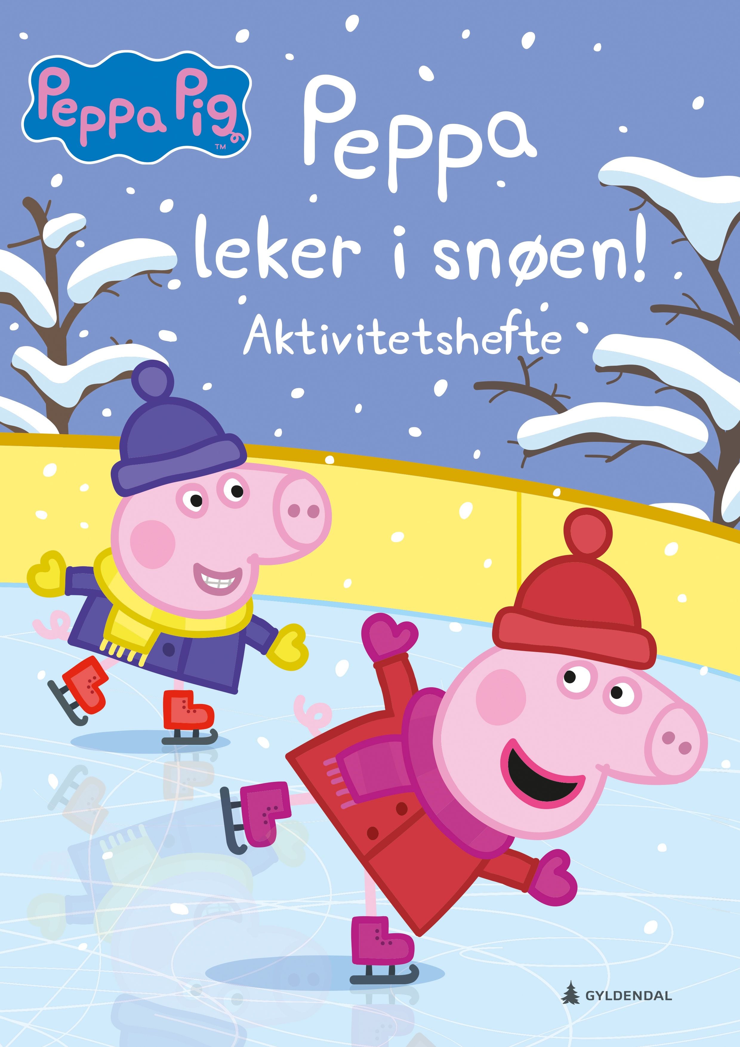 Peppa leker i snøen!