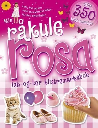 Min råkule rosa lek-og-lær klistremerkebok med over 350 klistremerker