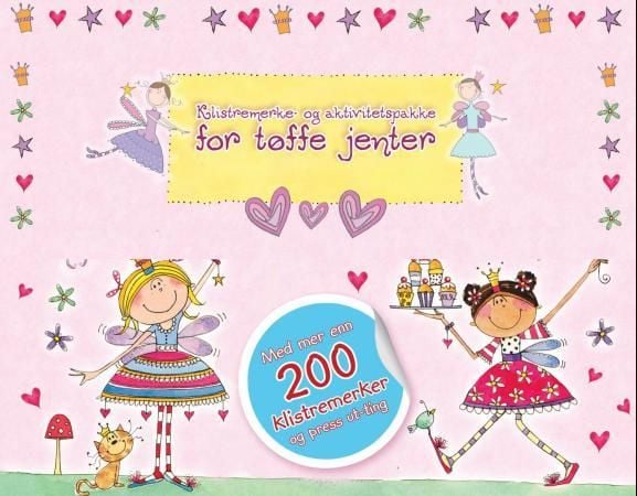 Klistremerke og aktivitetspakke for tøffe jenter. 4 klistremerke og aktivitetsbøker
