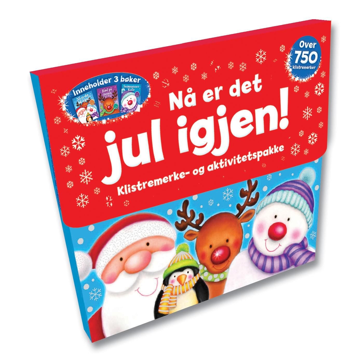 Nå er det jul igjen! Klistremerke- og aktivitetspakke. Med 3 aktivitetsbøker. Over 750 klistremerker