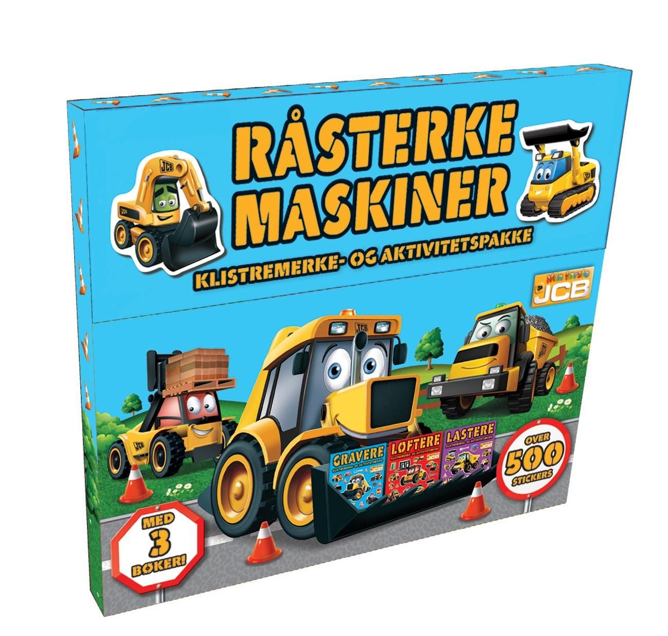 Råsterke maskiner. Klistremerke- og aktivitetspakke. Med 3 bøker. Over 500 klistremerker