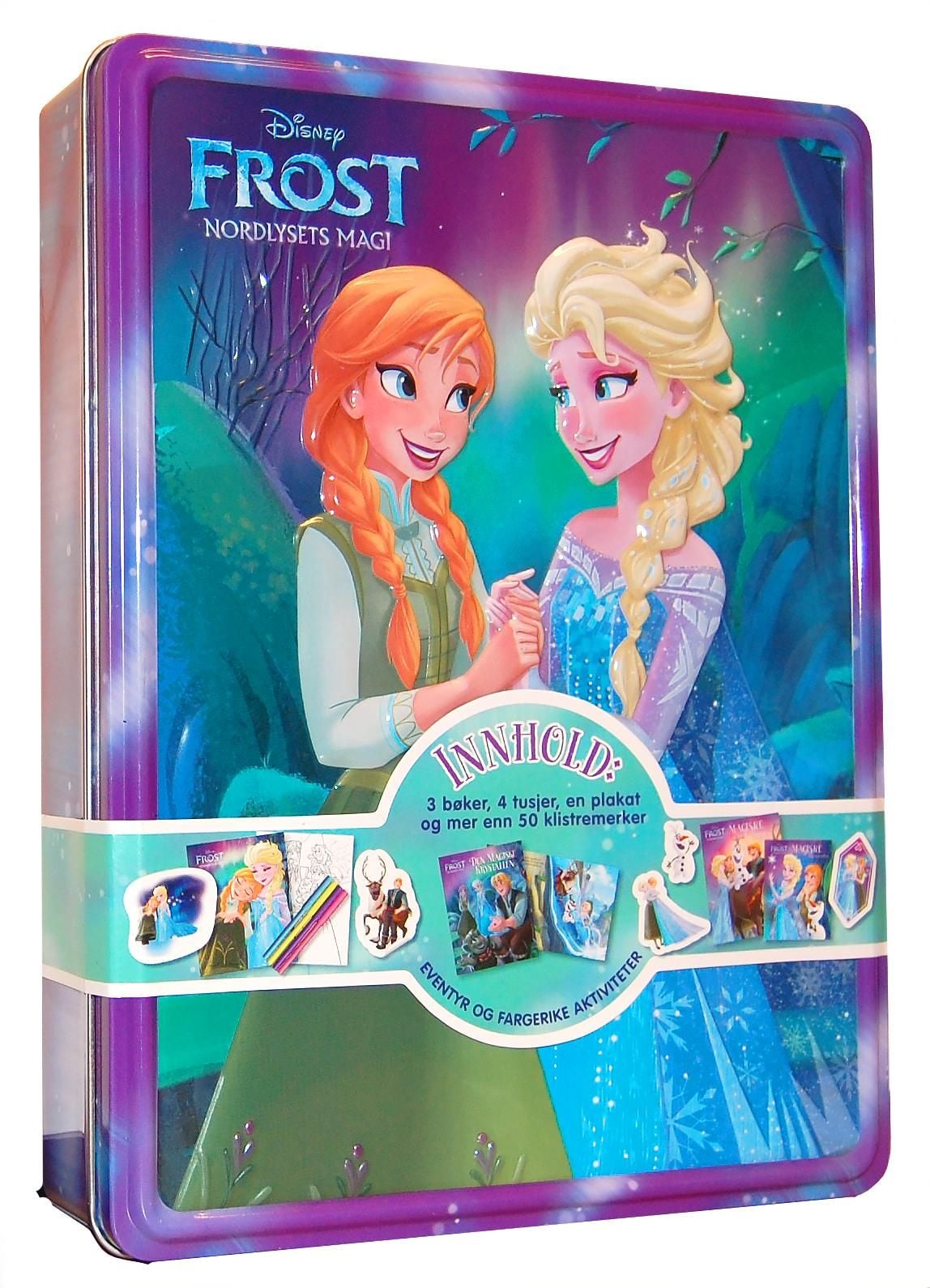Nordlysets magi. Disney tinnboks. 3 bøker, 4 tusjer, 1 plakat og 50 klistremerker