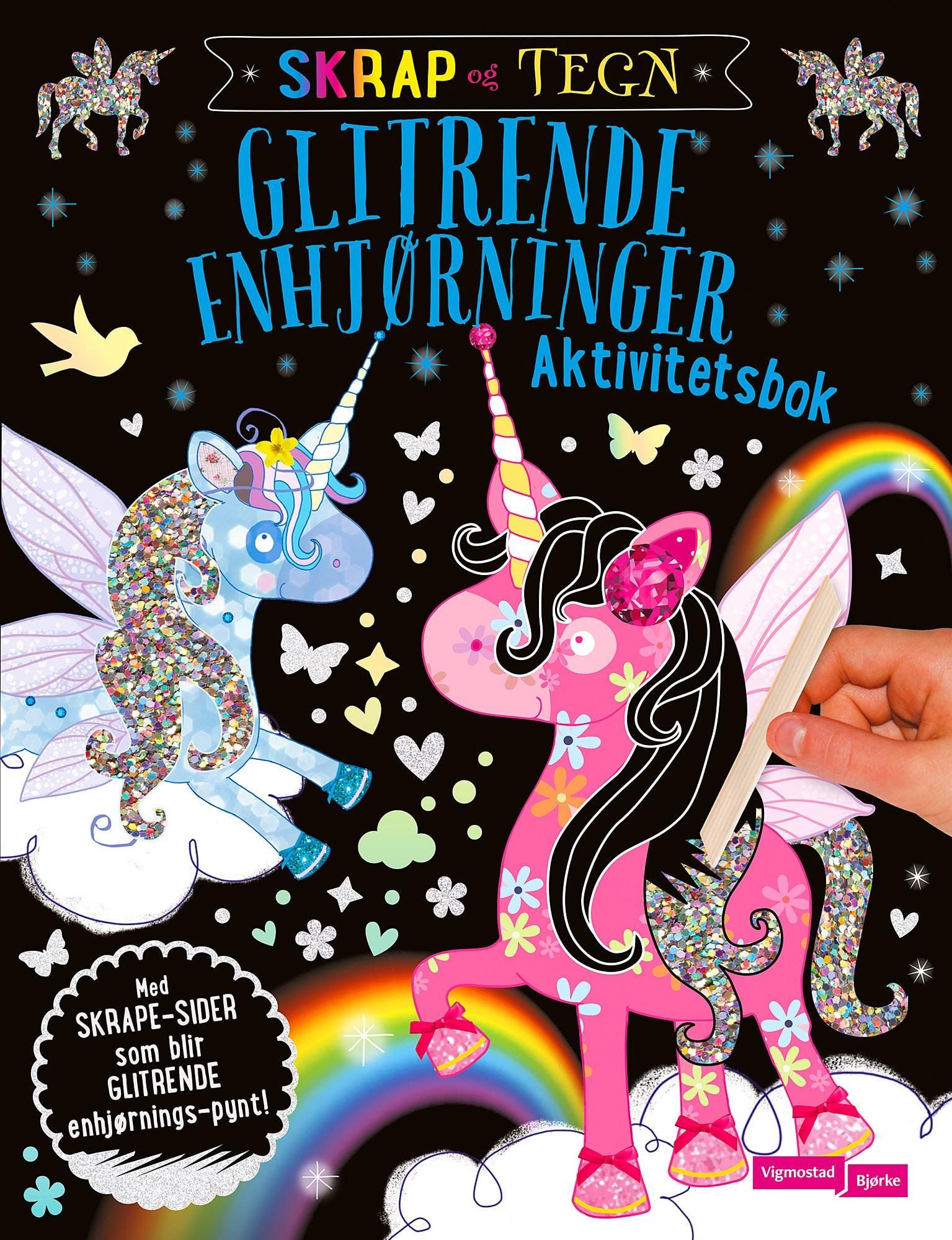 Skrap og tegn glitrende enhjørninger