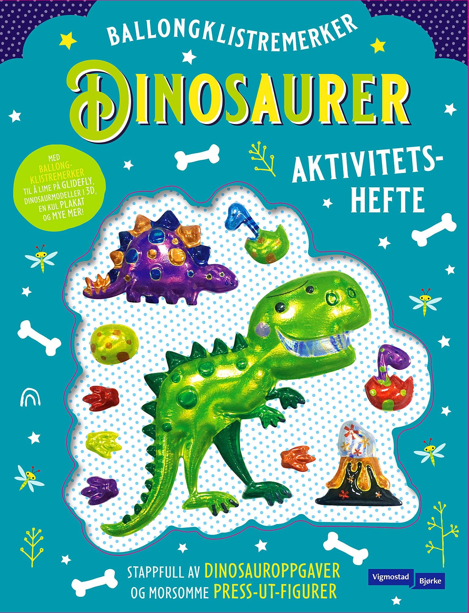 Dinosaurer med ballongklistremerker