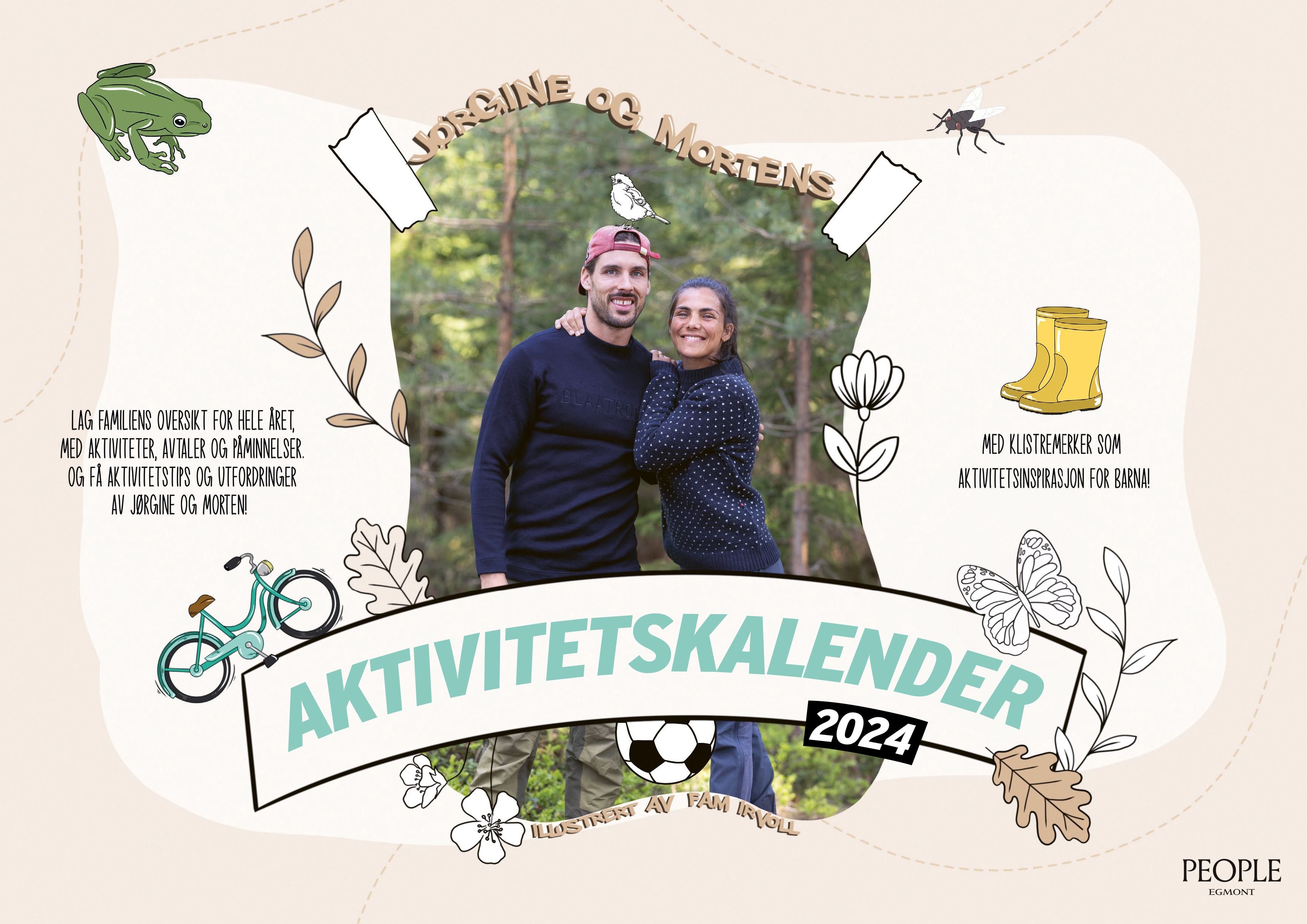 Aktivitetskalender 2024. Jørgine og Morten