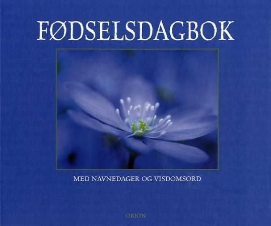 Fødselsdagbok - blå. Med navnedager og visdomsord