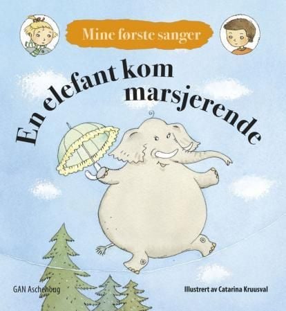 En elefant kom marsjerende