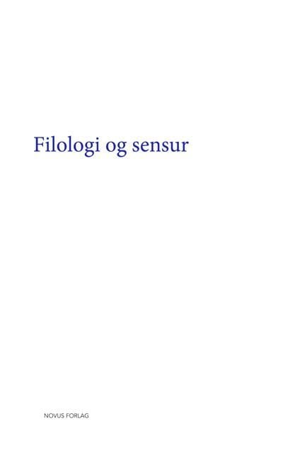 Filologi og sensur