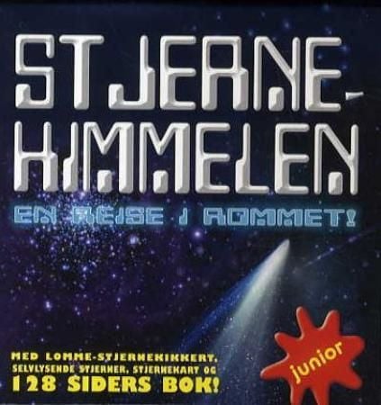 Stjernehimmelen - en reise i rommet! 1 lommekikkert. 1 stjernekart. Klebestjerner. 1 bok.