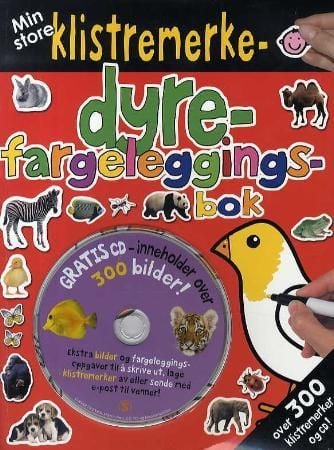 Min store klistremerkedyrefargeleggingsbok