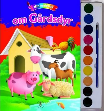 Min malebok om gårdsdyr. 1 bok. 1 malerskrin