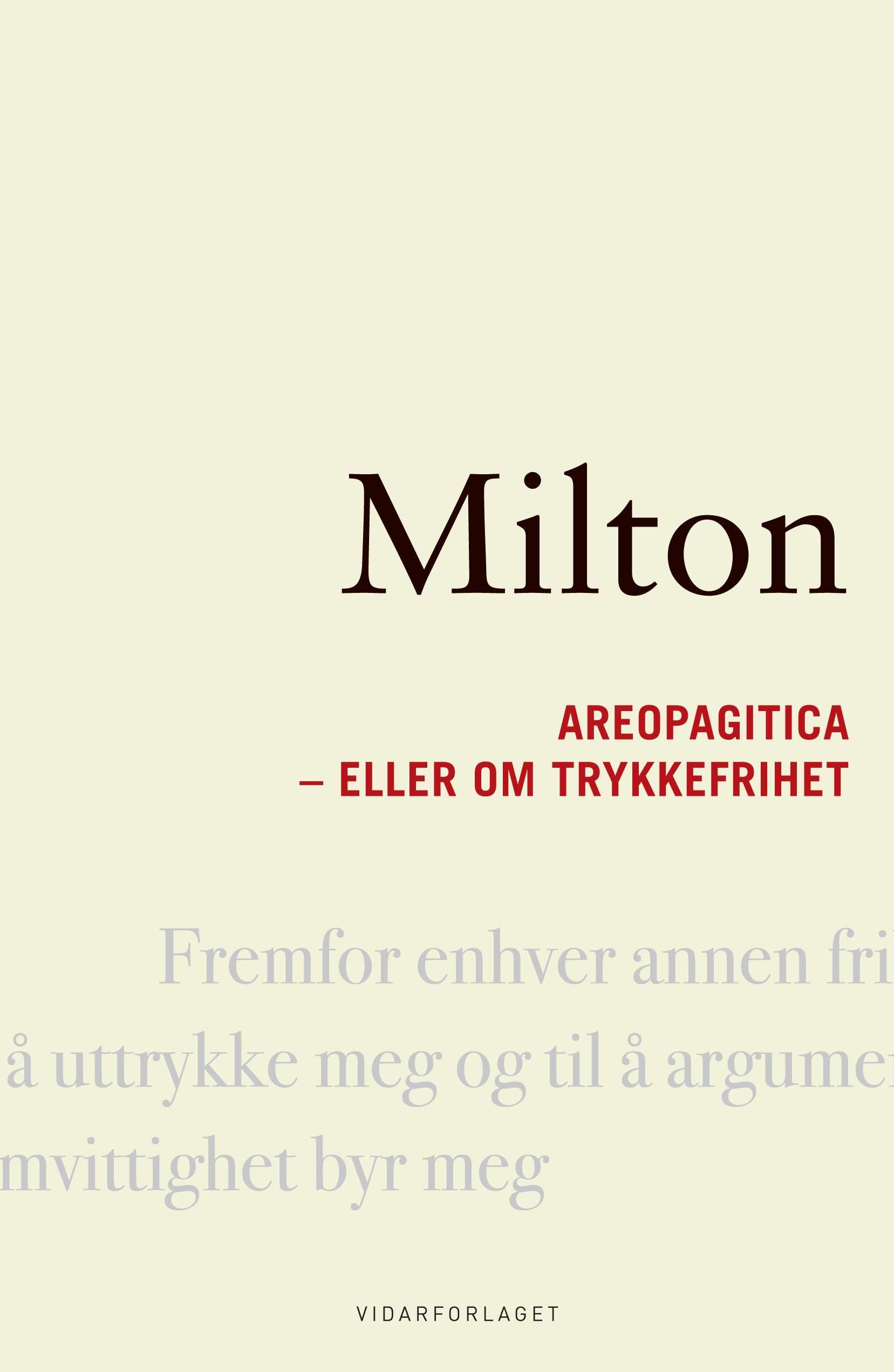Areopagitica, eller Om trykkefrihet