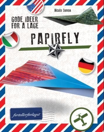 Gode ideer for å lage papirfly. 1 bok. 16 fargede ark til bretting. Klistermerker