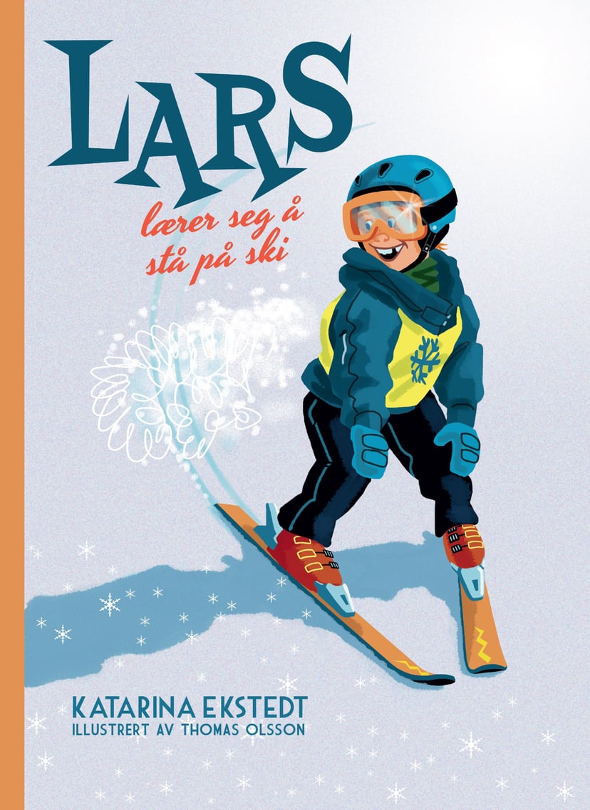 Lars lærer seg å stå på ski!