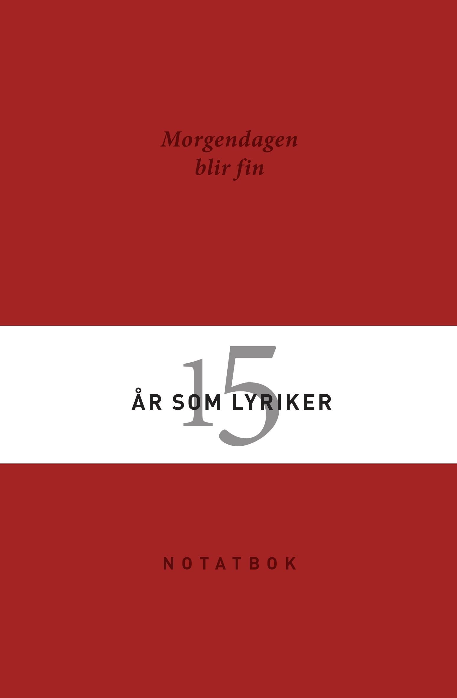 Morgendagen blir fin. 15 år som lyriker. Notatbok