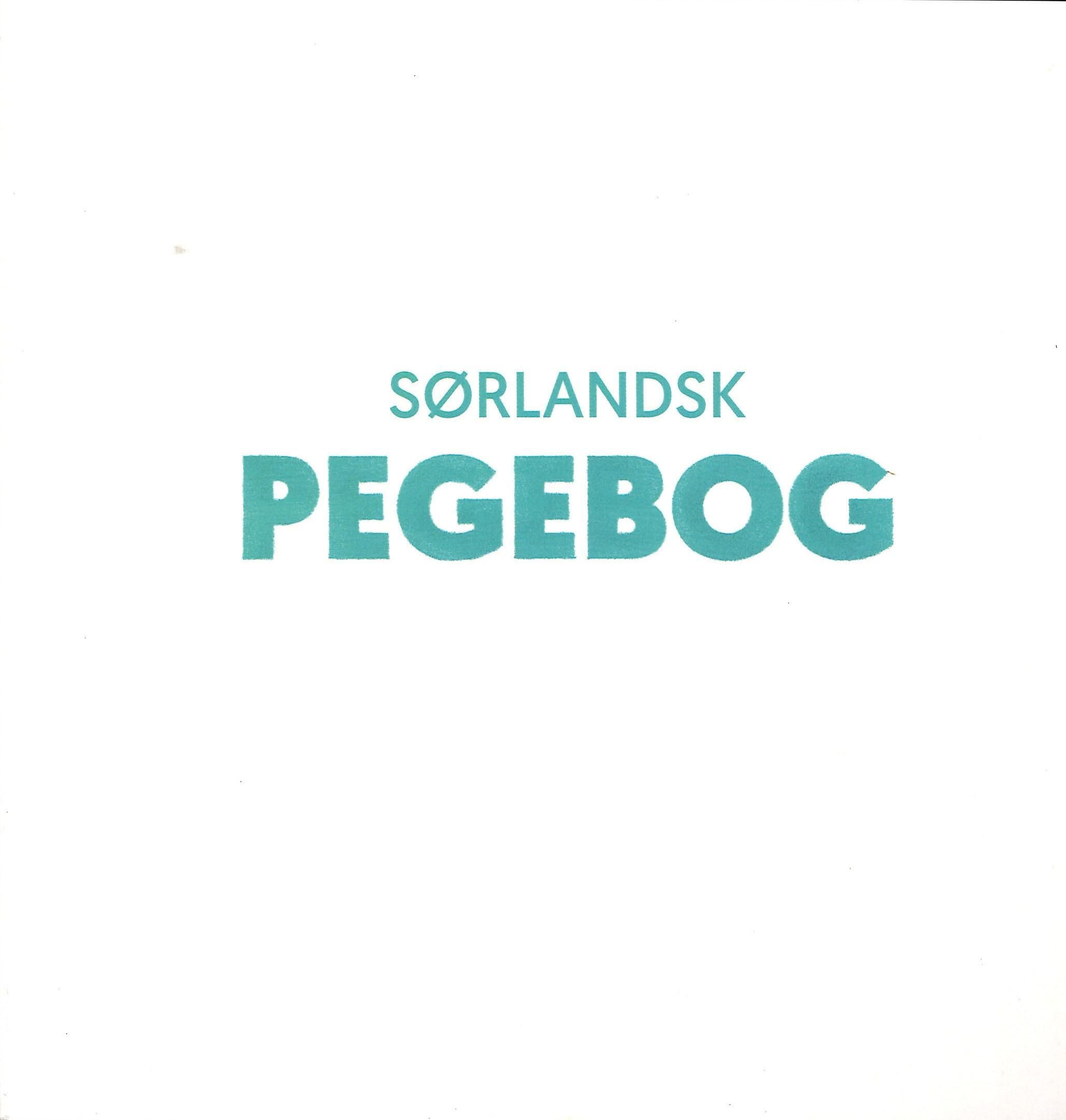 Sørlandsk pegebog