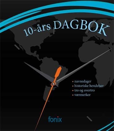 10-års dagbok. Notatbok med værmerker, navnedager, tro og overtro