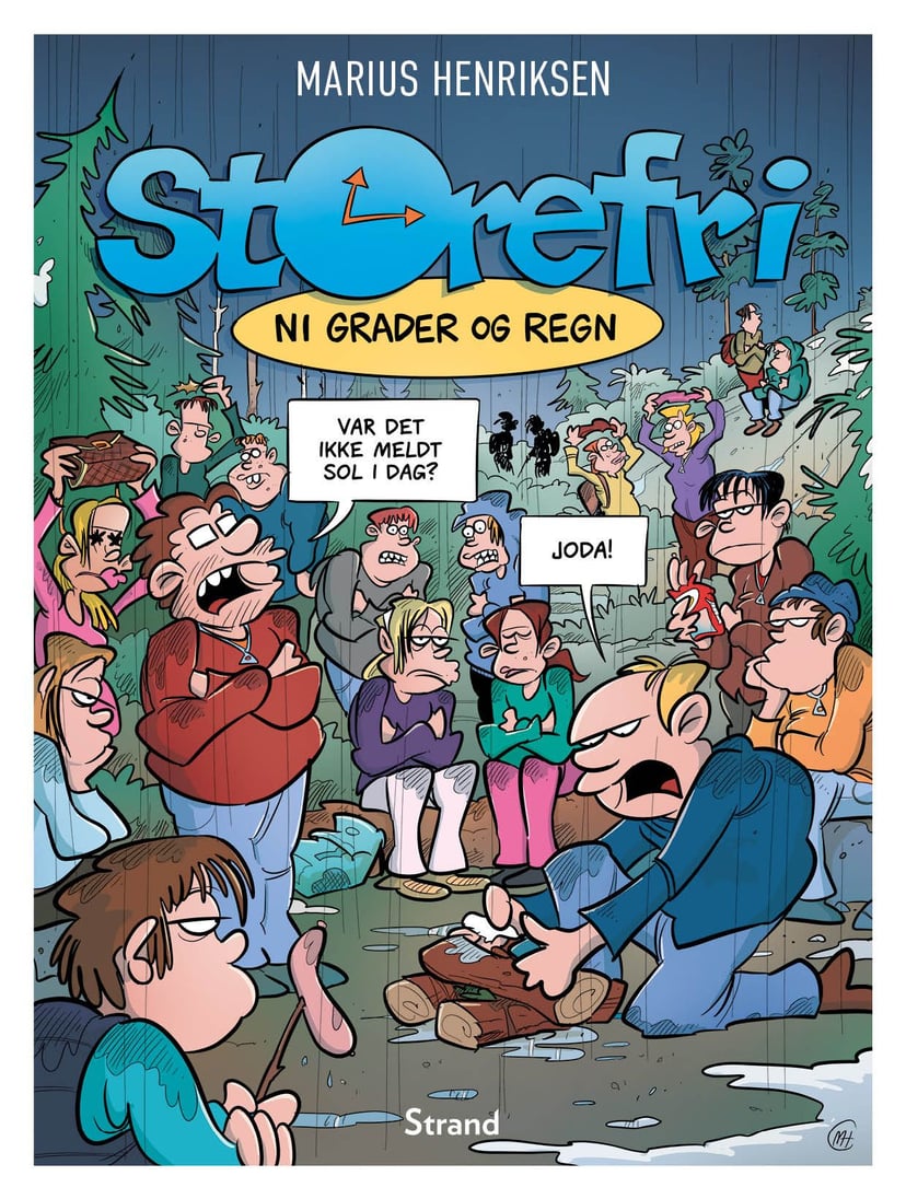Ni grader og regn