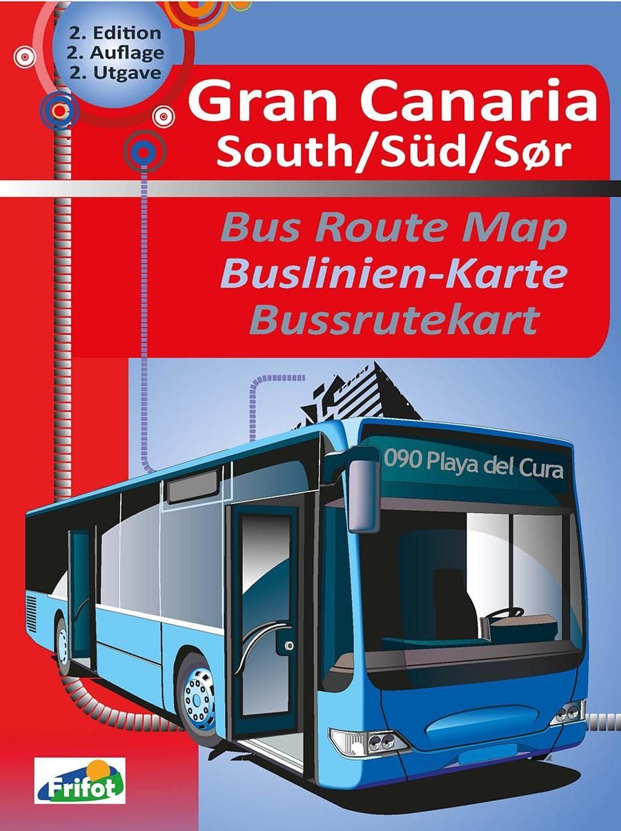 Gran Canaria south = Gran Canaria süd : Buslinien-Karte = Gran Canaria sør :  bussrutekart