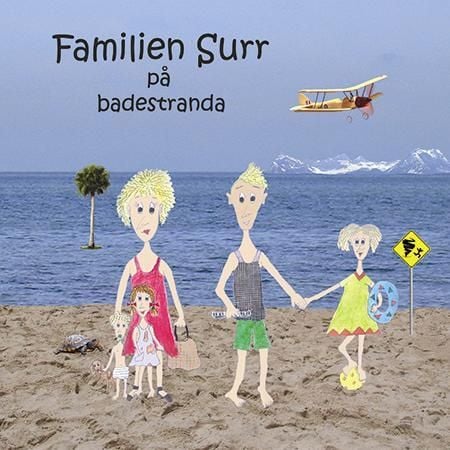 Familien Surr på badestranda