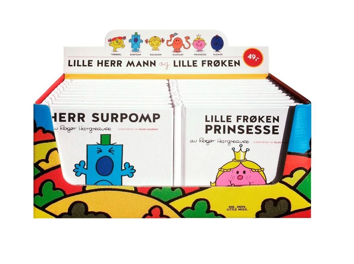 Lille Herr Mann og Lille Frøken. Minibok. Display