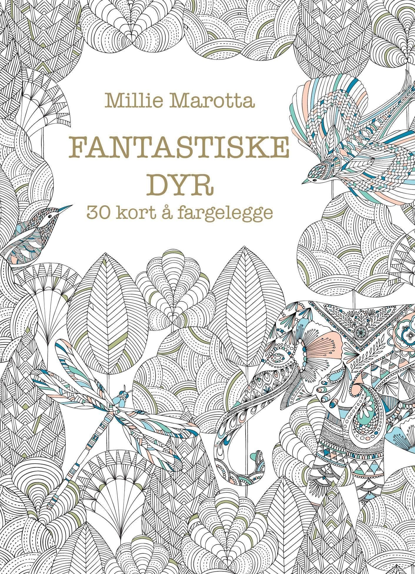 Fantastiske dyr. 30 kort å fargelegge