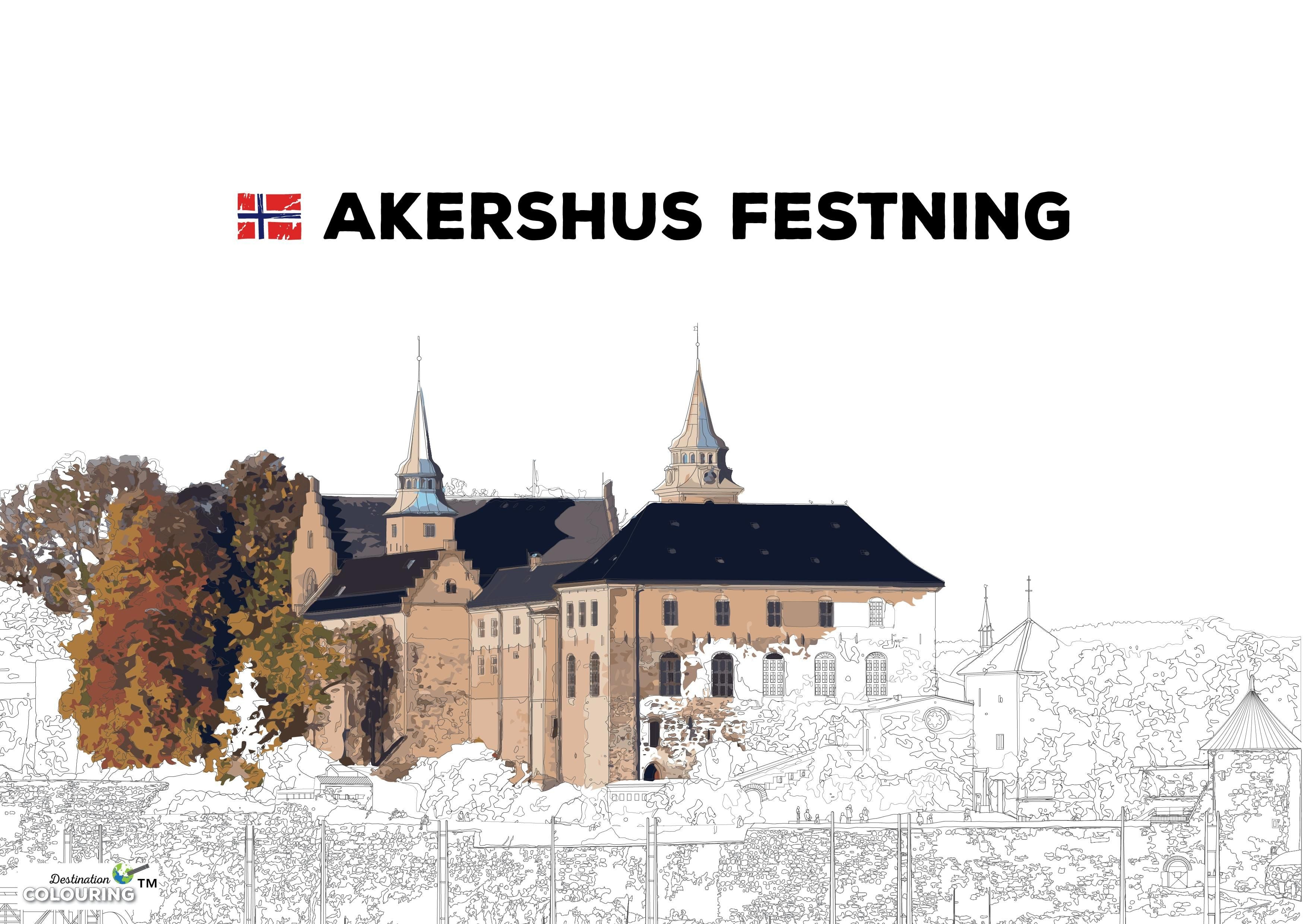 Destination colouring Akershus festning