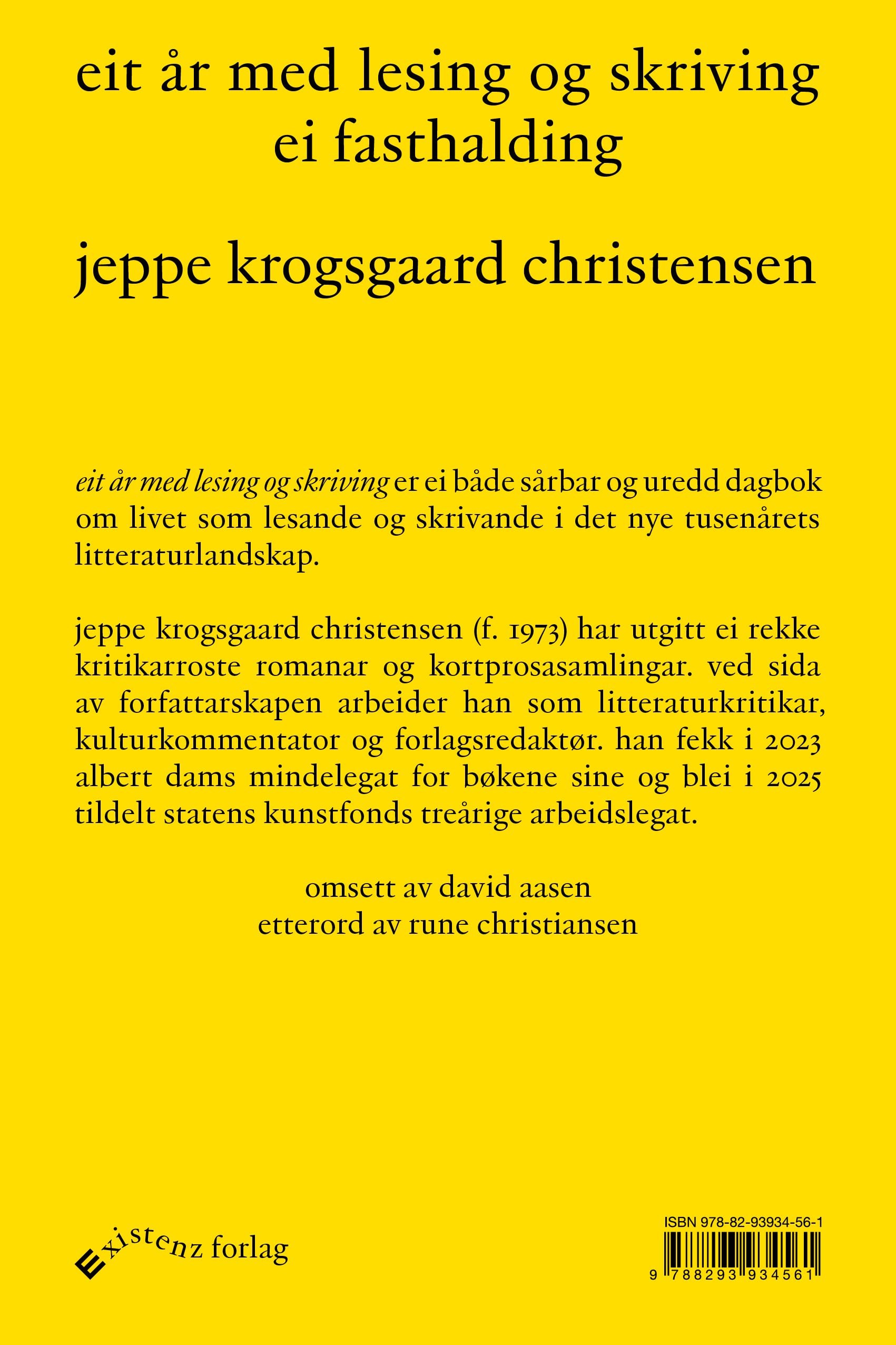 Eit år med lesing og skriving